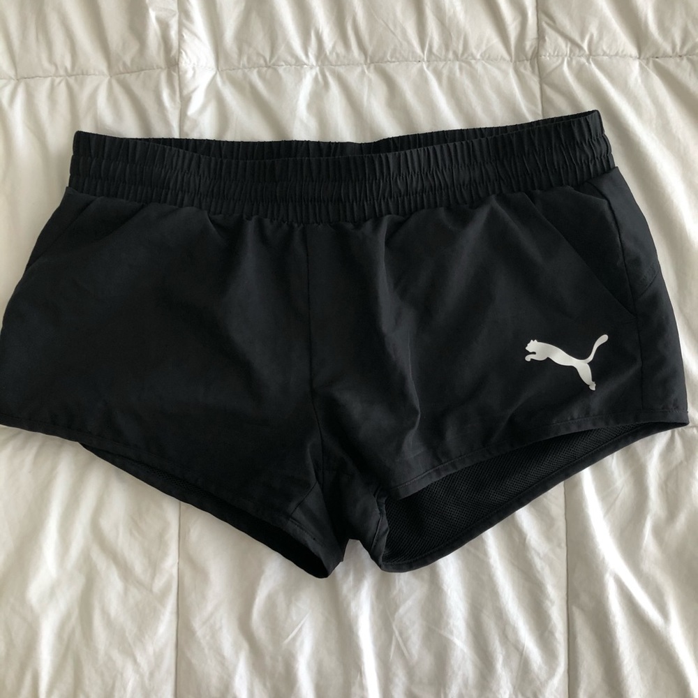 Black puma shorts